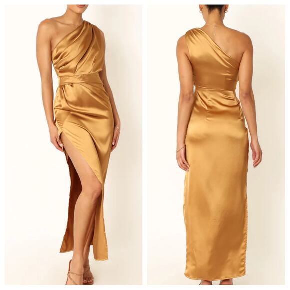 Petal & Pup Satin Maxi Dress - Picture 1 of 9